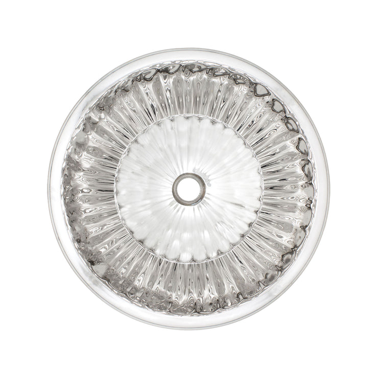 Linkasink Round Flat Bottom Fluted Bathroom Sink