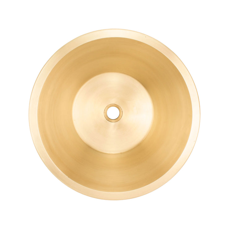 Linkasink Round Flat Bottom Smooth Bathroom Sink