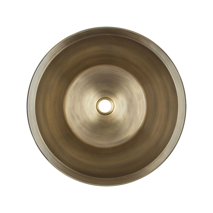 Linkasink Round Flat Bottom Smooth Bathroom Sink