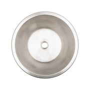 Linkasink Round Flat Bottom Smooth Bathroom Sink