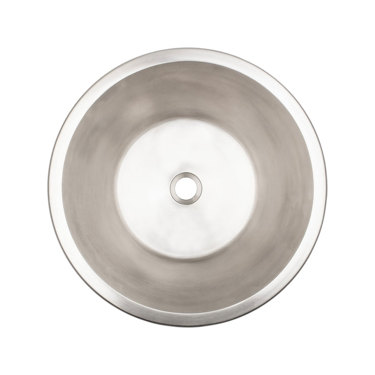 Linkasink Round Flat Bottom Smooth Bathroom Sink