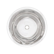 Linkasink Round Flat Bottom Smooth Bathroom Sink