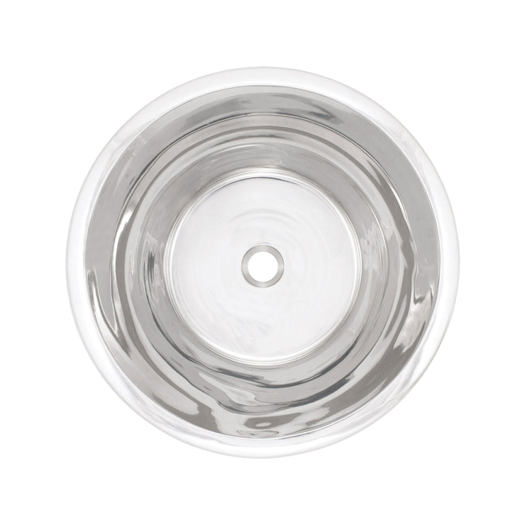 Linkasink Round Flat Bottom Smooth Bathroom Sink