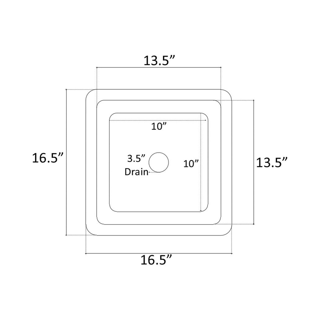 Linkasink Square Builder's Series Bathroom Sink