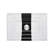 Linkasink White with Black Ribbon Bathroom Sink
