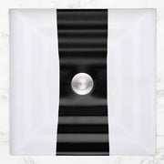 Linkasink White with Black Ribbon Bathroom Sink