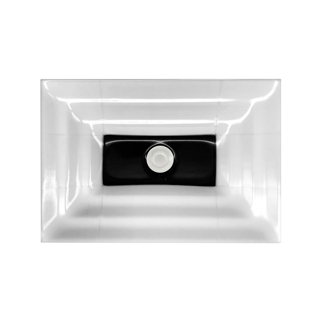 Linkasink White with Black Window Bathroom Sink