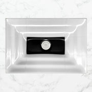 Linkasink White with Black Window Bathroom Sink