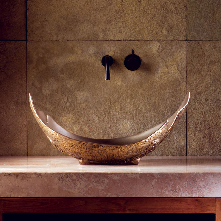 Stone Forest Bronze Lunette Vessel Sink