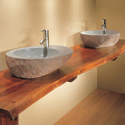 Stone Forest Natural Vessel Sink with Faucet Mount
