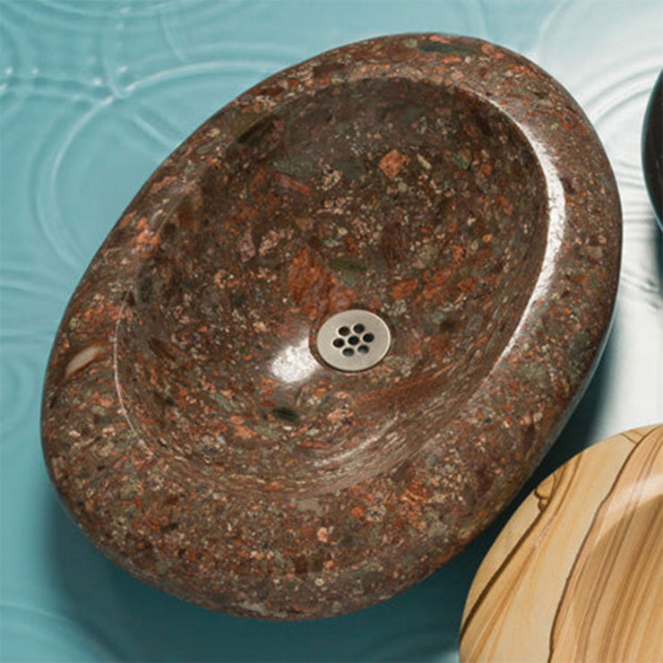Stone Forest River Pebble Vessel Sink