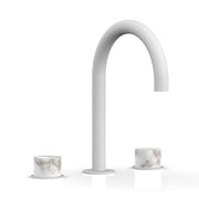 Phylrich Basic II White Marble Handles Widespread Faucet