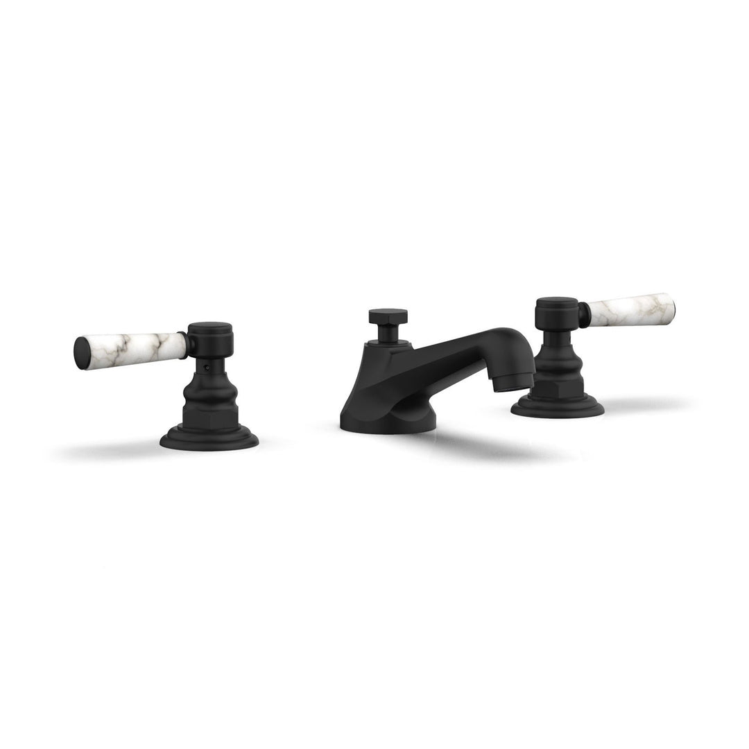 Phylrich Hex Traditional White Marble Lever Handles Widespread Faucet