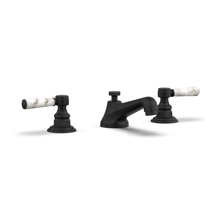 Phylrich Hex Traditional White Marble Lever Handles Widespread Faucet