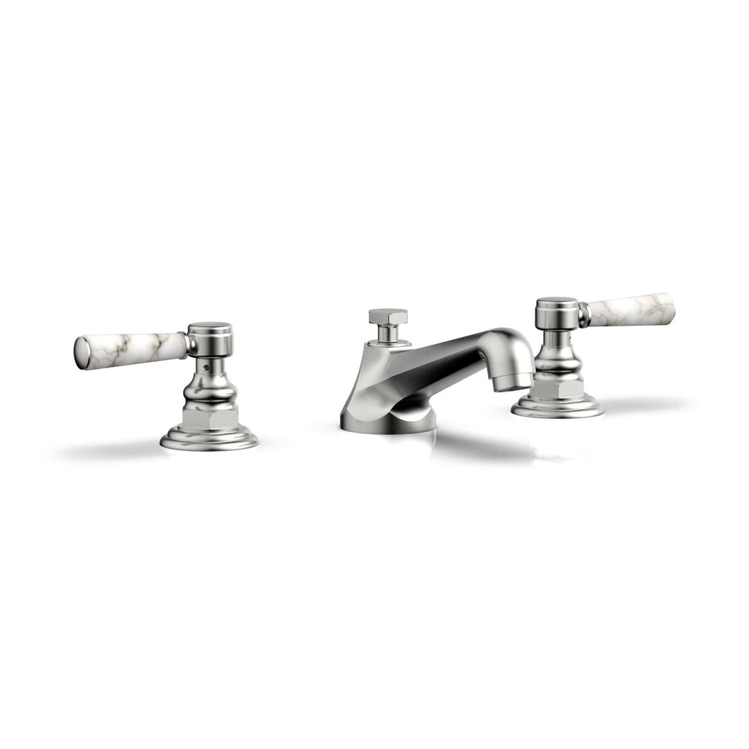 Phylrich Hex Traditional White Marble Lever Handles Widespread Faucet