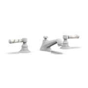 Phylrich Hex Traditional White Marble Lever Handles Widespread Faucet