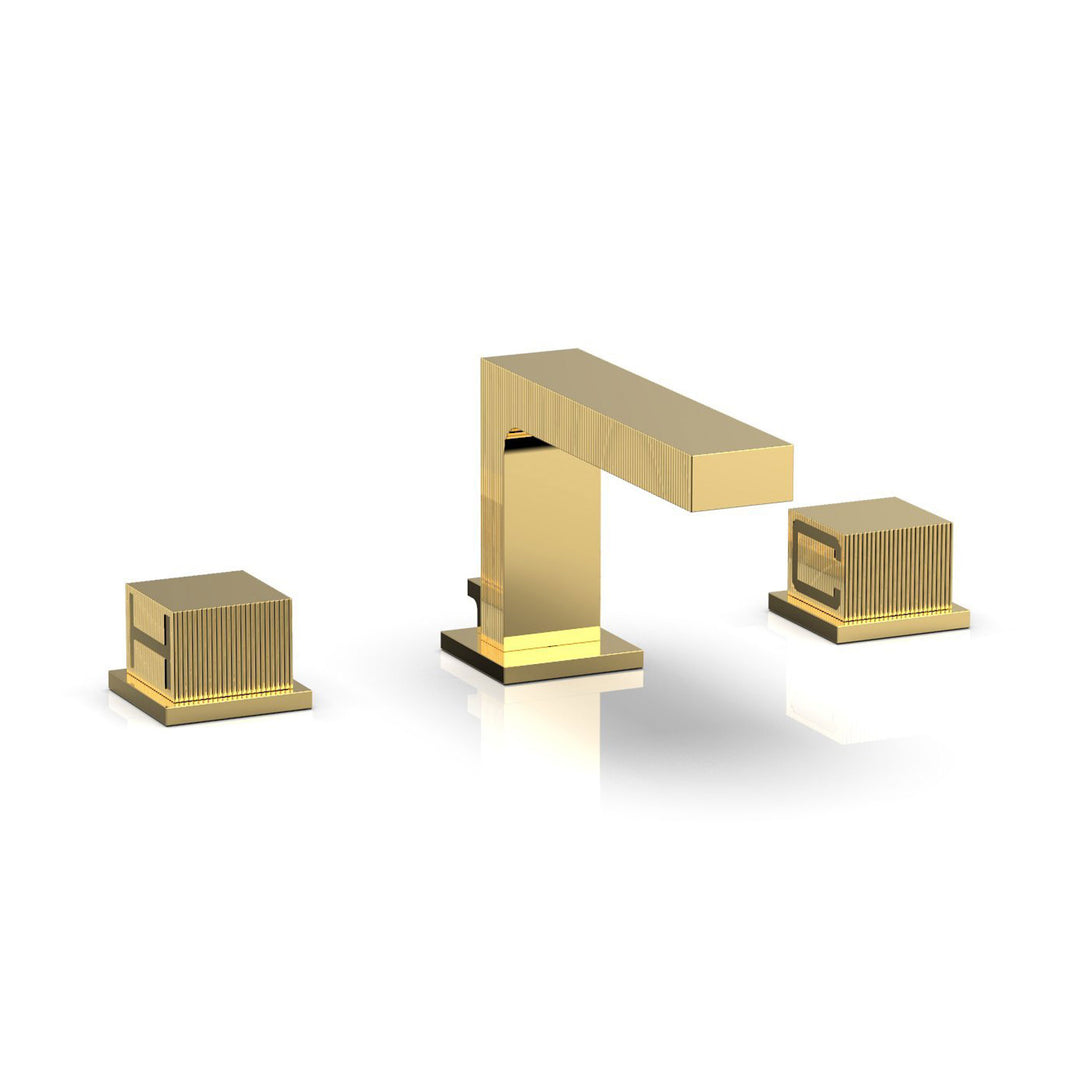 Phylrich Stria Cube Handles Widespread Faucet