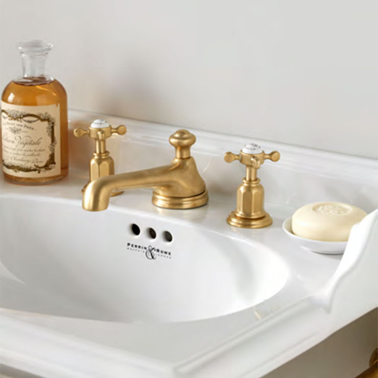 Perrin & Rowe Edwardian Low Spout Widespread Bathroom Faucet