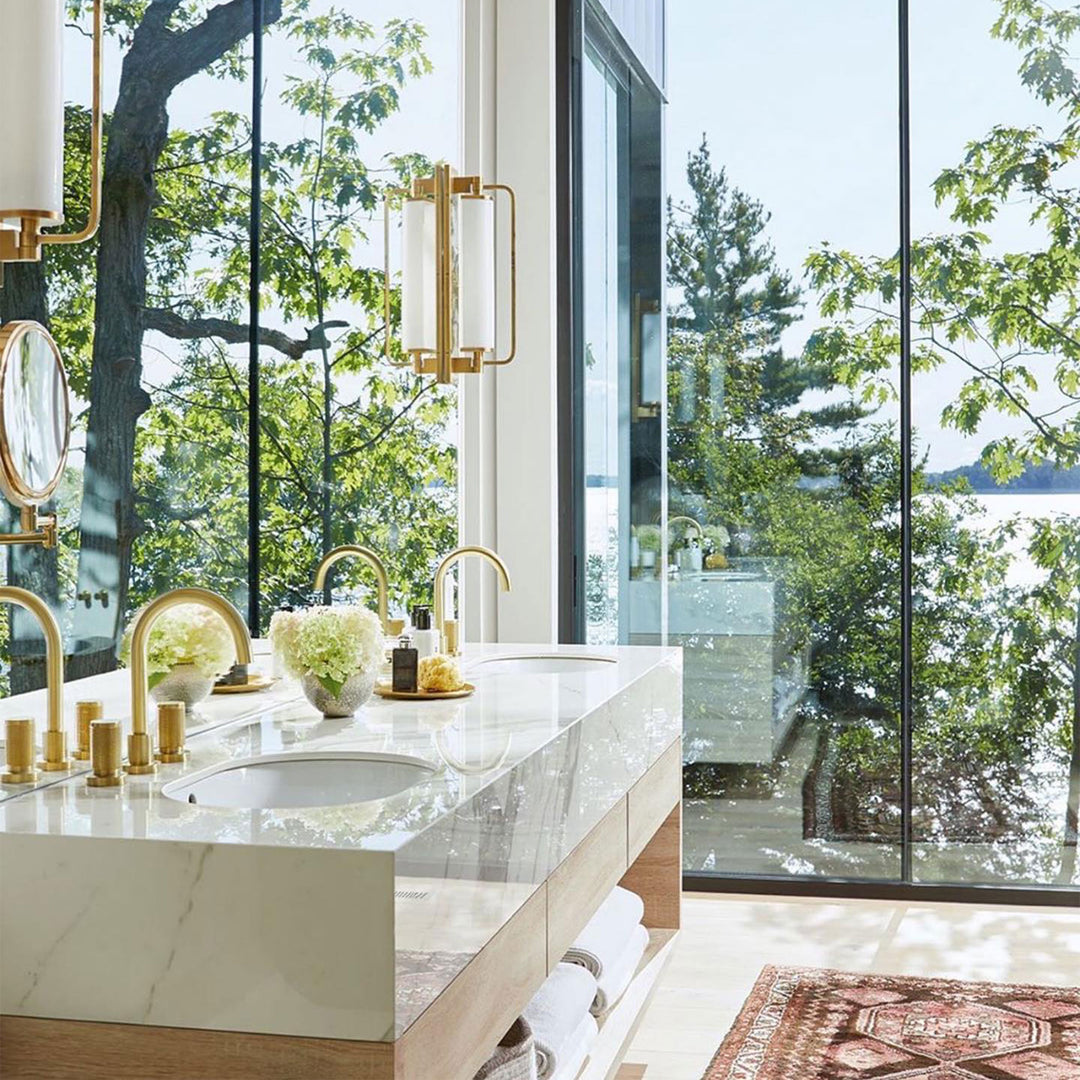 Rubinet Widespread Salle Spout Bathroom Faucet