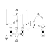 Rubinet Widespread Bathroom Faucet
