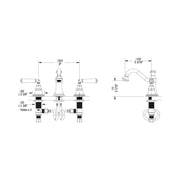 Rubinet Widespread Bathroom Faucet (Less Drain)