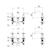Rubinet Widespread Bathroom Faucet (Less Drain)