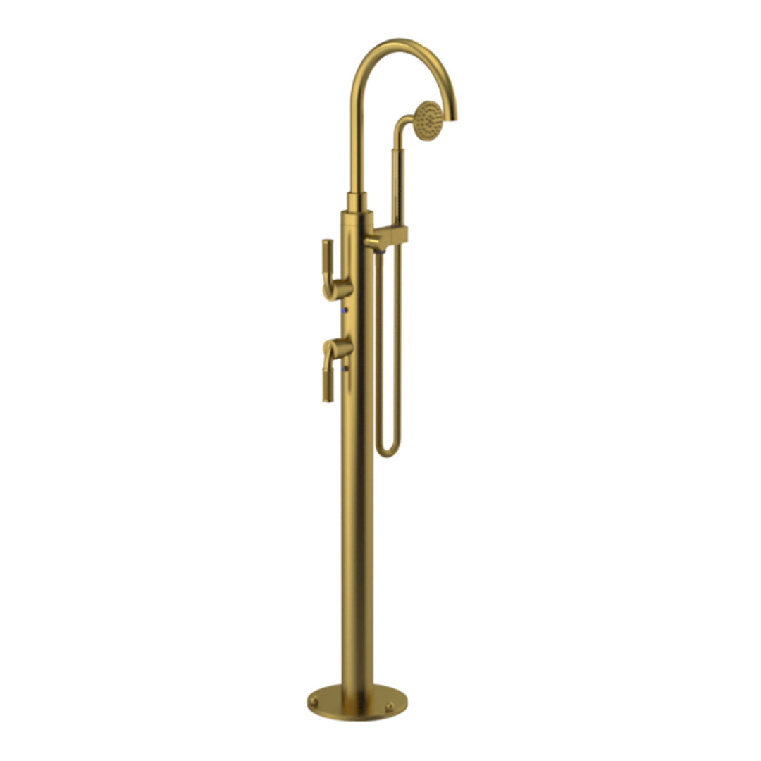 Rubinet Floor Mount Tub Filler Bathroom Faucet