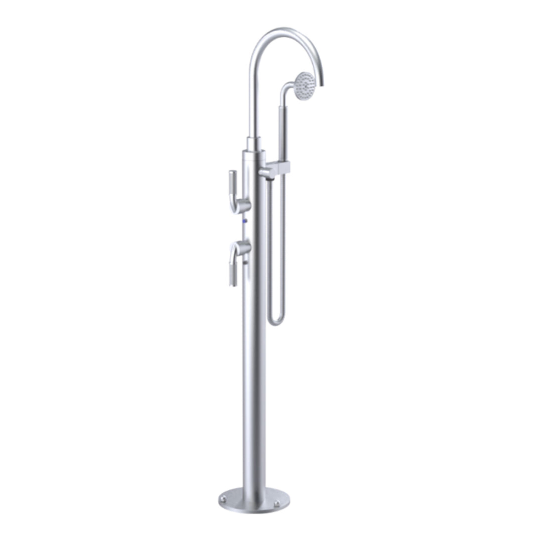 Rubinet Floor Mount Tub Filler Bathroom Faucet