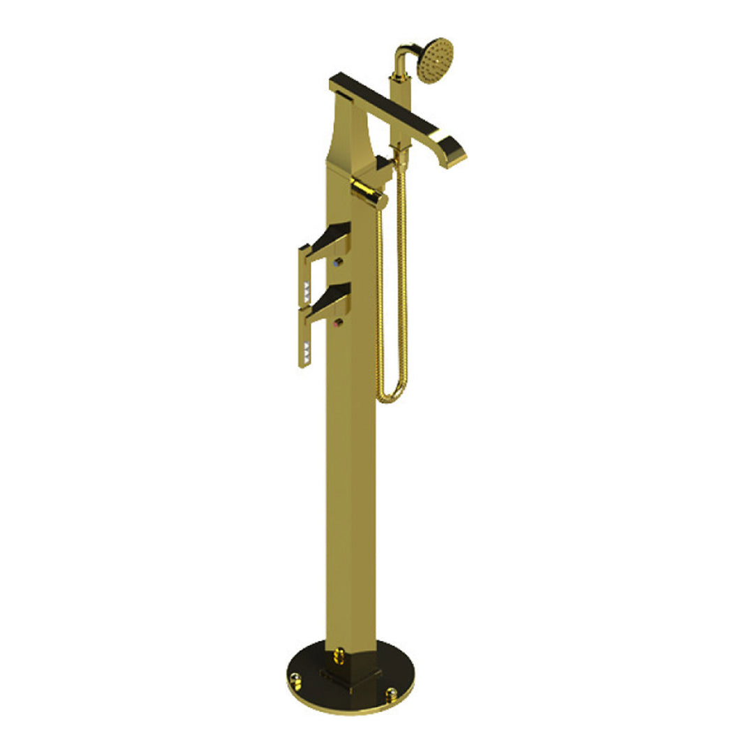 Rubinet Floor Mount Tub Filler Bathroom Faucet