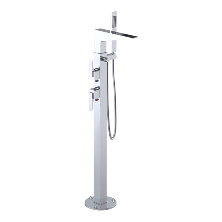 Rubinet Floor Mount Tub Filler Bathroom Faucet