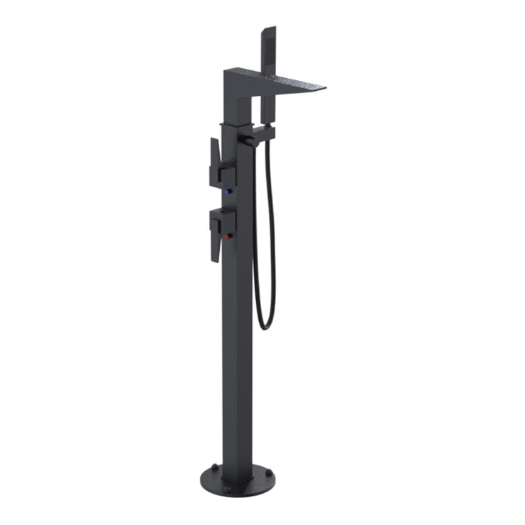 Rubinet Floor Mount Tub Filler Bathroom Faucet