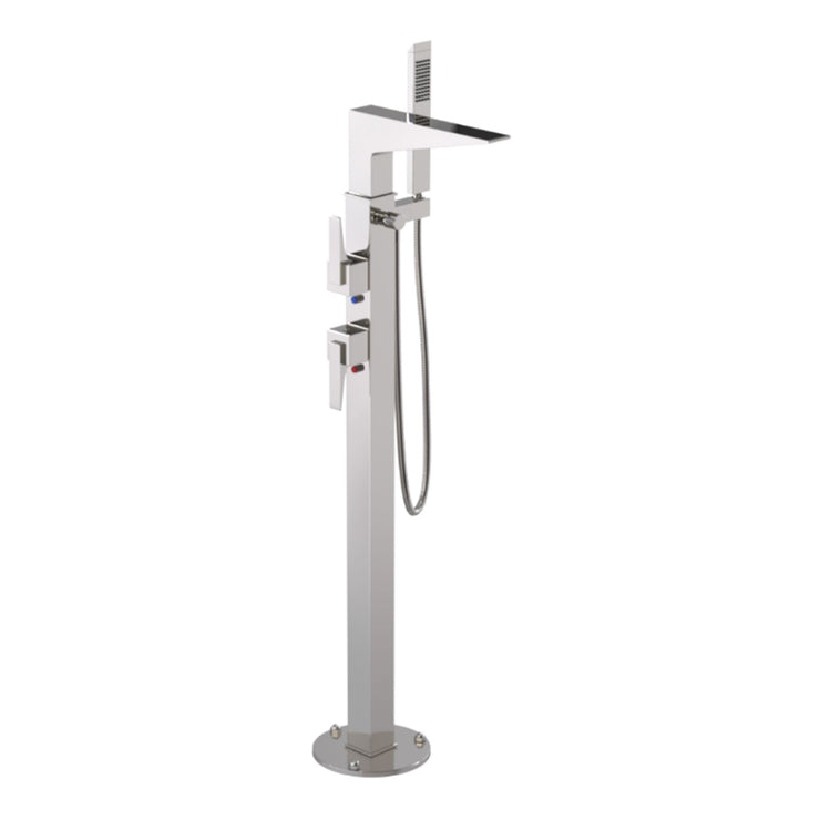 Rubinet Floor Mount Tub Filler Bathroom Faucet