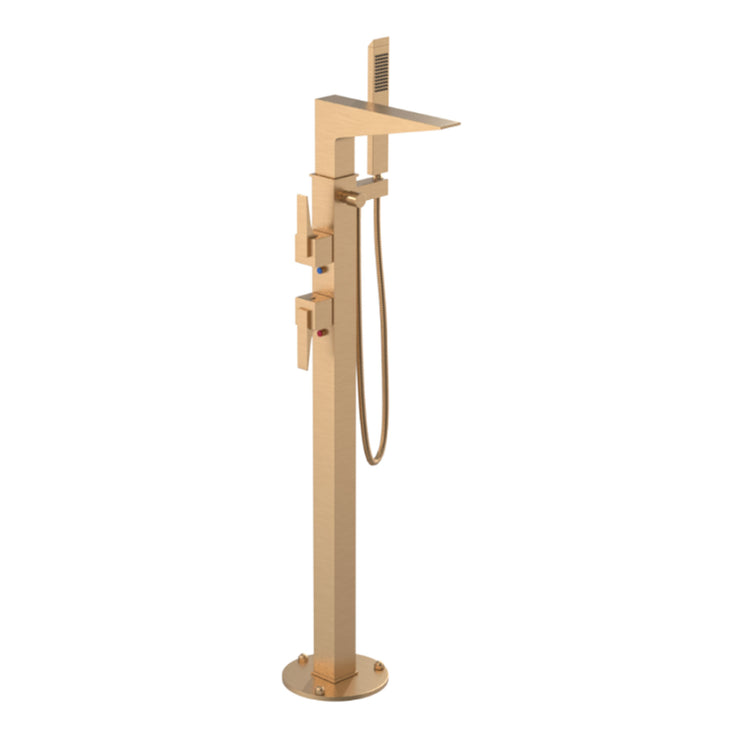 Rubinet Floor Mount Tub Filler Bathroom Faucet