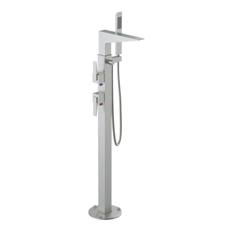 Rubinet Floor Mount Tub Filler Bathroom Faucet