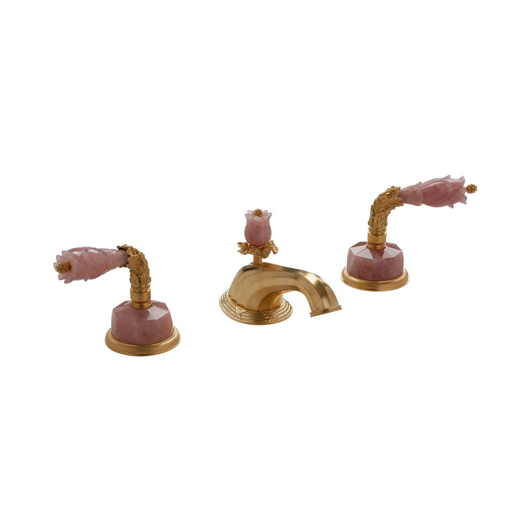 Sherle Wagner Semiprecious Leaves Lever Handles Bathroom Faucet