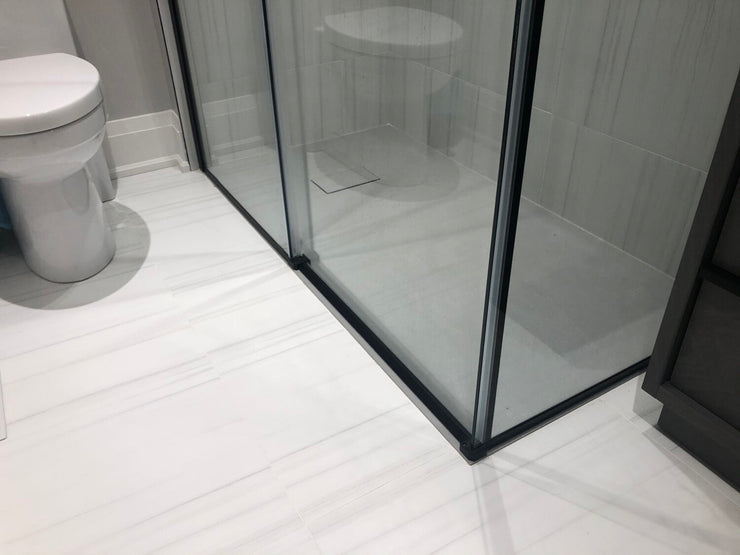 1" Matte Grey 59" x 32" Shower Base - Flush with tiles installation