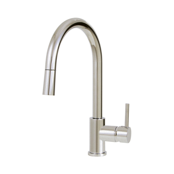 Aquabrass Studio Pull-Down Single Stream Kitchen Faucet Brushed Nickel