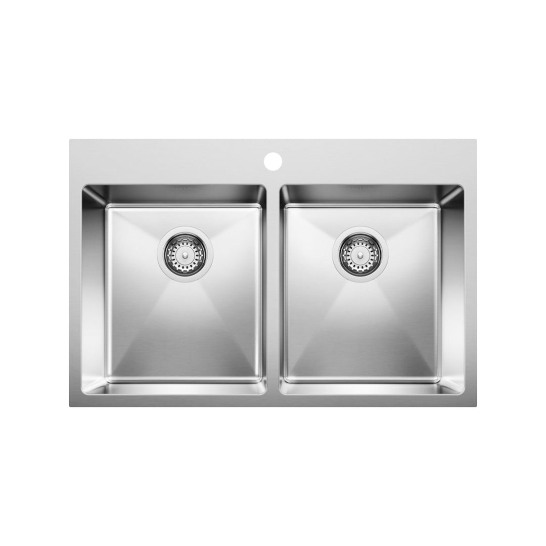 Blanco Quatrus 15 Double Bowl Dual Mount Kitchen Sink