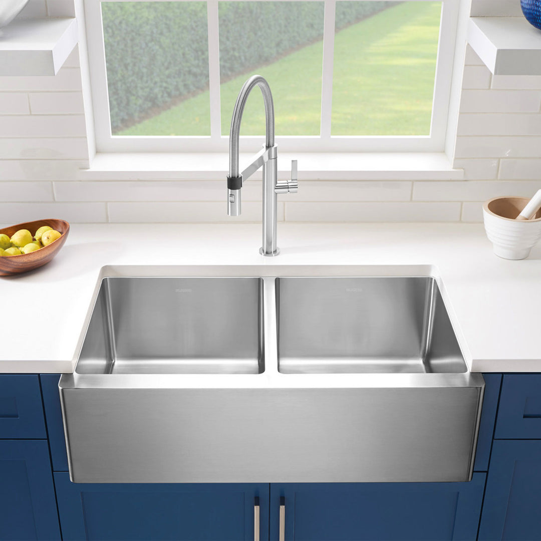 Blanco Quatrus 15 Apron Double Bowl Kitchen Sink
