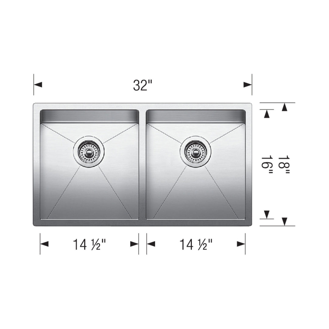 Blanco Radius Double Bowl Kitchen Sink
