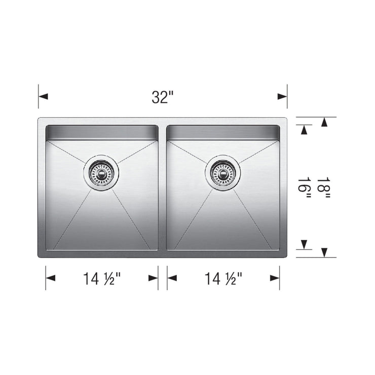 Blanco Radius Double Bowl Kitchen Sink