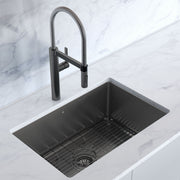 Prochef by Julien ProInox H75 Undermount Black Kitchen Sink with Grid