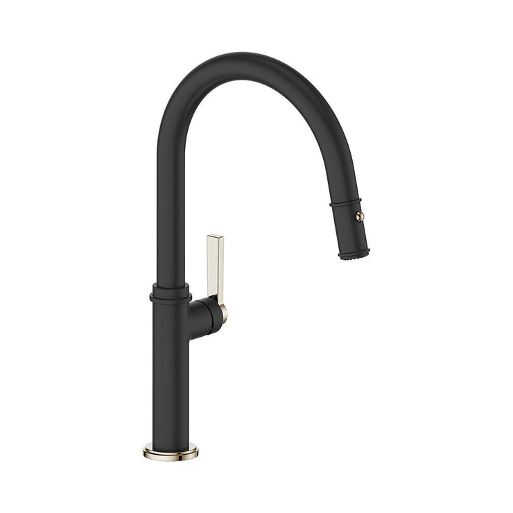 Vogt Zehn Pull-Down Kitchen Faucet Black and Nickel