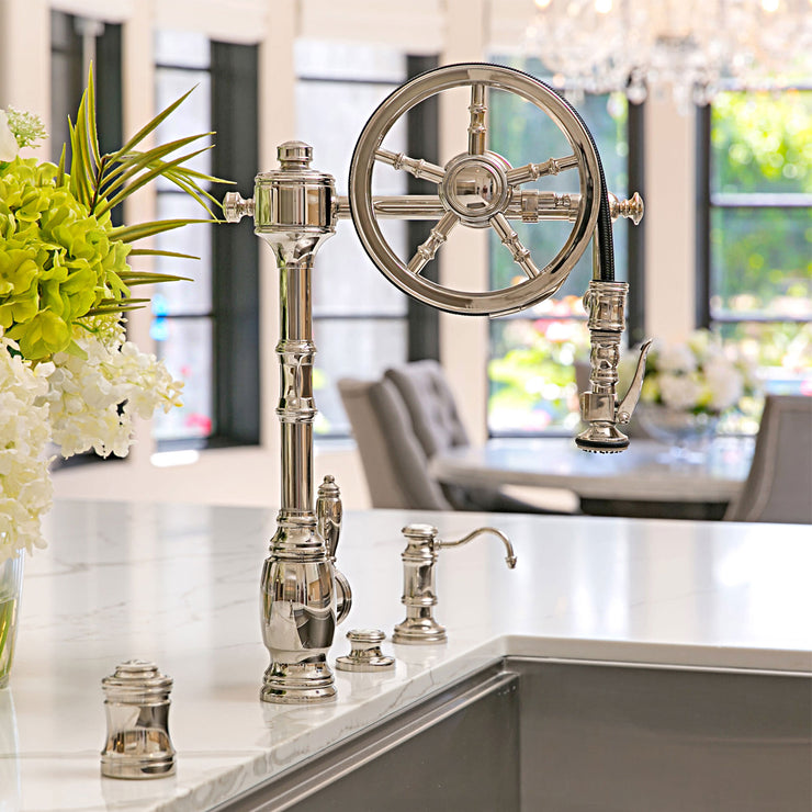 Waterstone Traditional Wheel Pulldown Kitchen Faucet