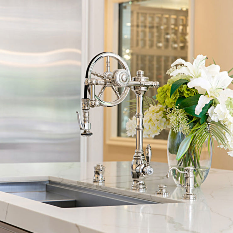 Waterstone Traditional Wheel Pulldown Kitchen Faucet