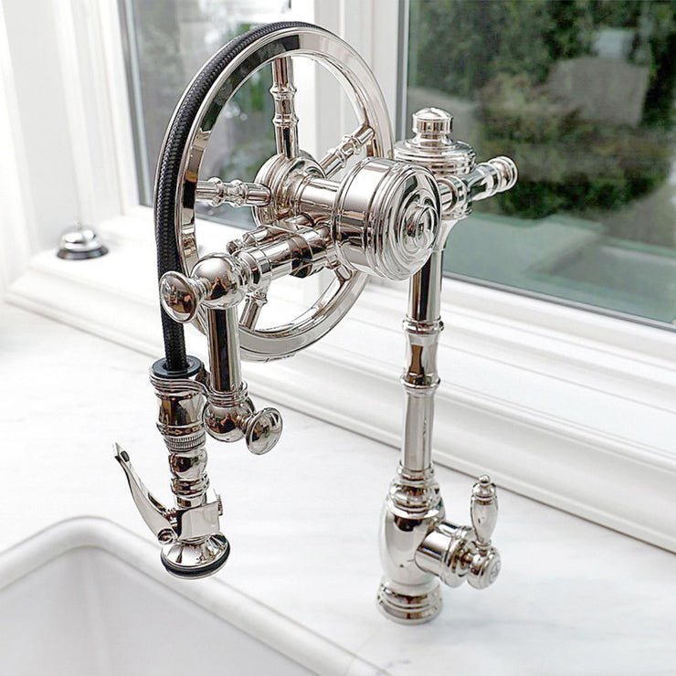 Waterstone Traditional Wheel Pulldown Kitchen Faucet