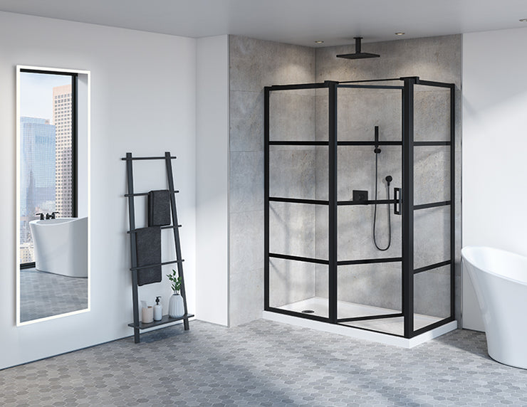Fleurco Latitude Pivot Shower Door Two-Sided – Canaroma Bath & Tile