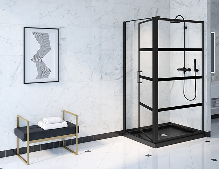 Fleurco Latitude Pivot Shower Door Two-Sided Cube