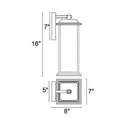 CWI Lighting Blackbridge Single Light Outdoor Lantern