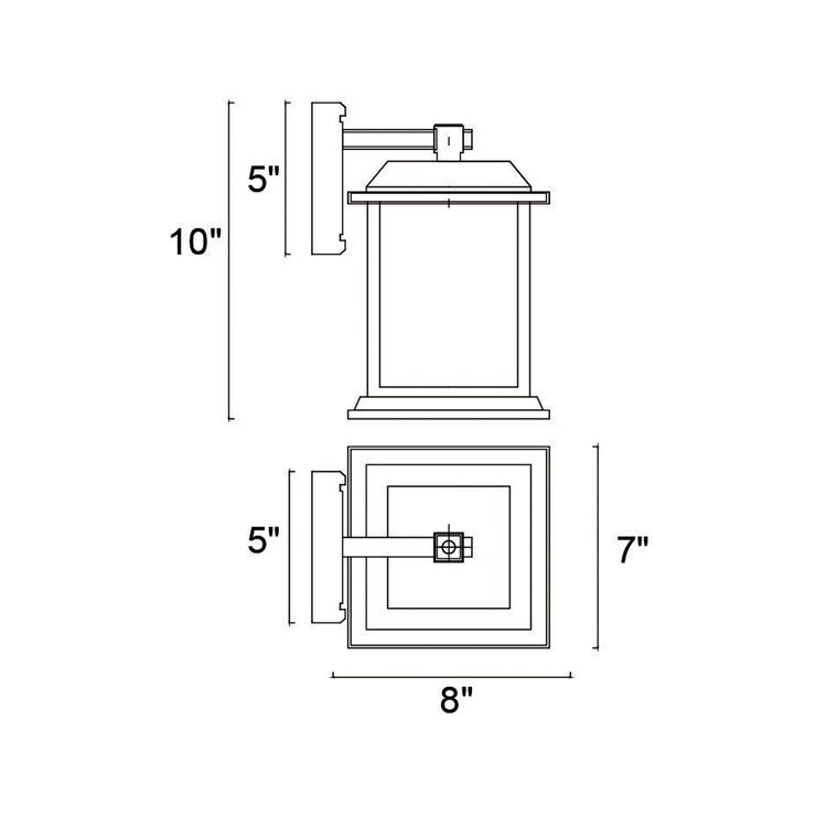 CWI Lighting Blackbridge Single Light Outdoor Lantern